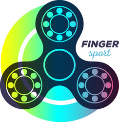 Fidget spinner with colorful trace of rotation vector