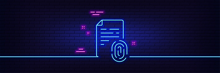 fingerprint document line icon finger print scan vector image
