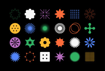 set of simple objects in a modern style vector image