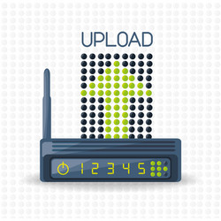 Wifi router icon related with upload internet vector