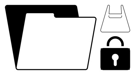 secure document management with folder lock vector image