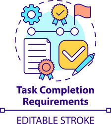 Task Completion Workflow vector image