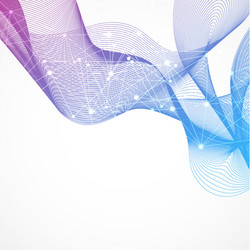 geometric abstract background with connected line vector image