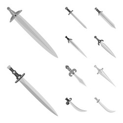 isolated object of sharp and blade icon set vector image