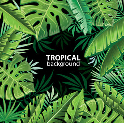 Tropical Leaf Background Vector Image