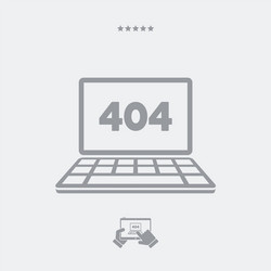 error 404 - file not found web icon vector image