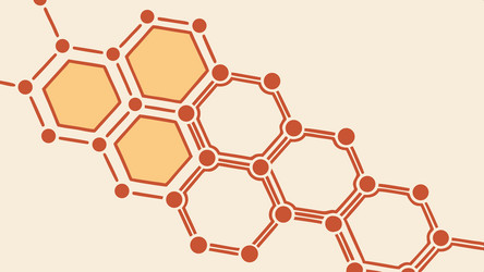 modern hexagonal grid with abstract elements vector image