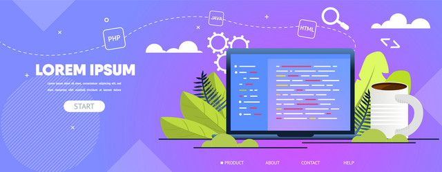 programming web developing company website vector