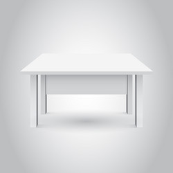 3d table for object presentation empty white top vector image
