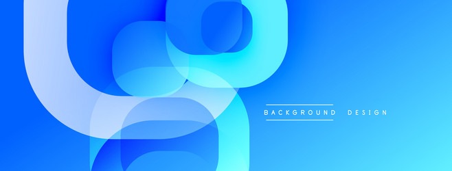 abstract blue shapes overlap creating dynamic vector image