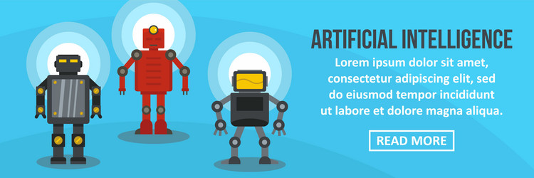 Artificial intelligence banner horizontal concept vector
