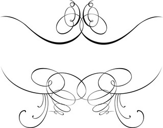 Baroque Calligraphic Flourishes Vector Image