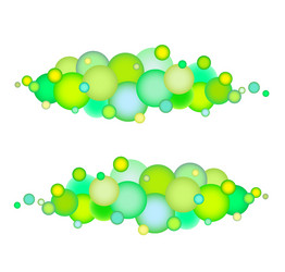 Green Bubble String Pattern vector image