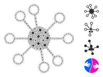 Node links icon recursive mosaic vector