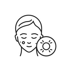 pyogenic granuloma line color icon sign for web vector image