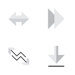 set of simple cursor icons vector image