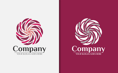 abstract colorful spiral ornament logo design vector