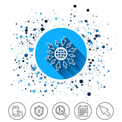 go to web icon globe with mouse cursors vector image