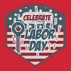 retro labor day design Vector Image