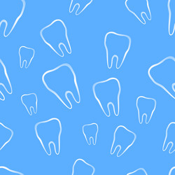 Dental tooth clinic background pattern Royalty Free Vector