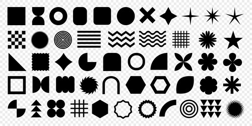 set of abstract graphic element vector image