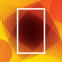 Waves background with frame geometric figures vector