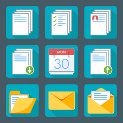 flat style icon set for web and mobile application vector image