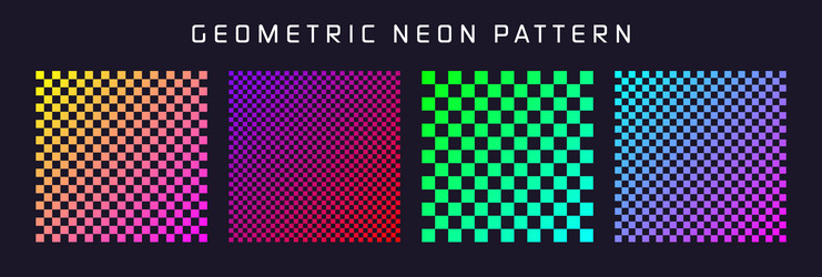 groovy checkered pattern colorful distorted tiled vector image
