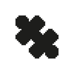 pixelated puzzle icon symbol of logic connection vector image