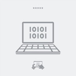 Binary code - web icon vector