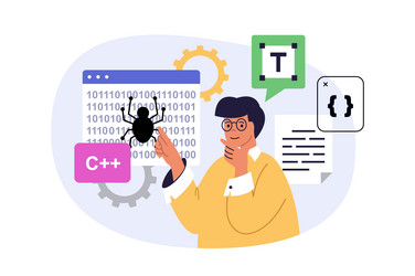 Coding and Software Development Concept vector image