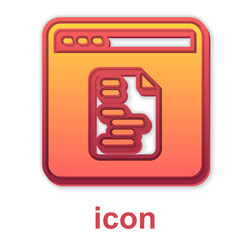 gold software web developer programming code icon vector image