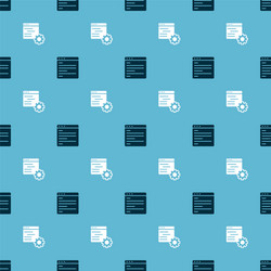 set computer api interface and on seamless pattern vector image