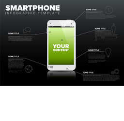 Smart phone infographic template vector