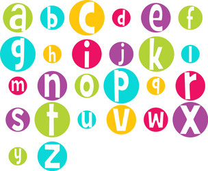 Flat icons alphabet Royalty Free Vector Image - VectorStock