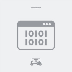 Binary code - web icon vector