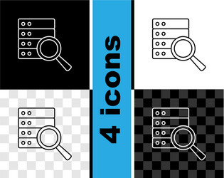 set line server data web hosting icon isolated vector image