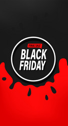 black friday final sale banner with copy space vector