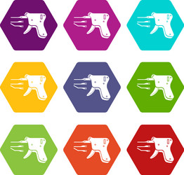 code reader icons set 9 vector image