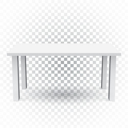 3d table for object presentation empty white top vector