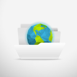 computer interface folder open illus vector image