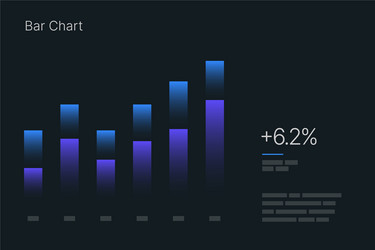 dashboard ui and ux kit with data visualization vector image