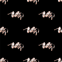 Seamless pattern with the image of ballet vector