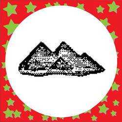 Black 8-bit giza pyramids egypt Royalty Free Vector Image