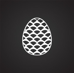 pine cone icon on background for graphic and web vector image