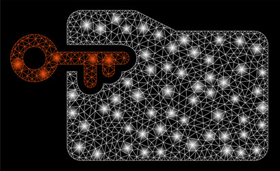 flare mesh 2d folder access key with spots vector image