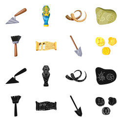 isolated object of story and items symbol set vector image