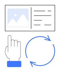 user interaction concept with hand gesture vector image