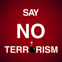 With stop terrorism background Royalty Free Vector Image