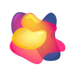 3d abstract blur free forms color gradient fluid vector image